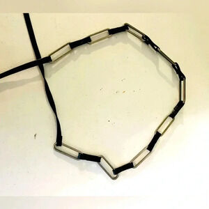 Ladies‎ retro vintage black leather tie belt 32"